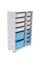 Dulap multifunctional, Estella, Rine 2D4K8U, Alb/Albastru
