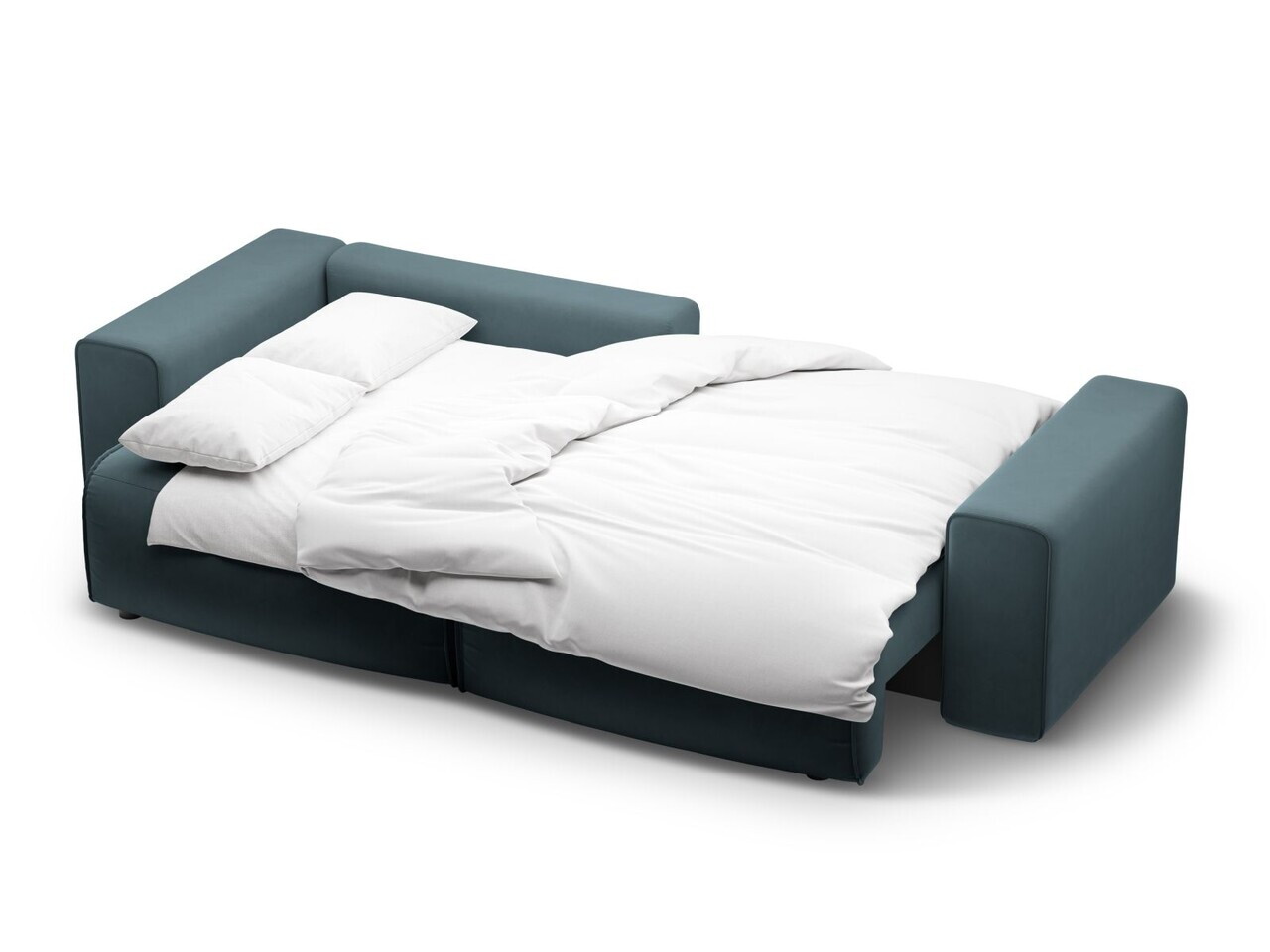 Coltar extensibil stanga 3 locuri, Victor, Micadoni Home, 246x148x83 cm, catifea, albastru — imaginea 6