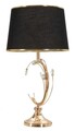 Lampa de masa Bruxelles, Mauro Ferretti, 1 x E27, 40W, 36x65 cm, fier/sticla, negru/auriu