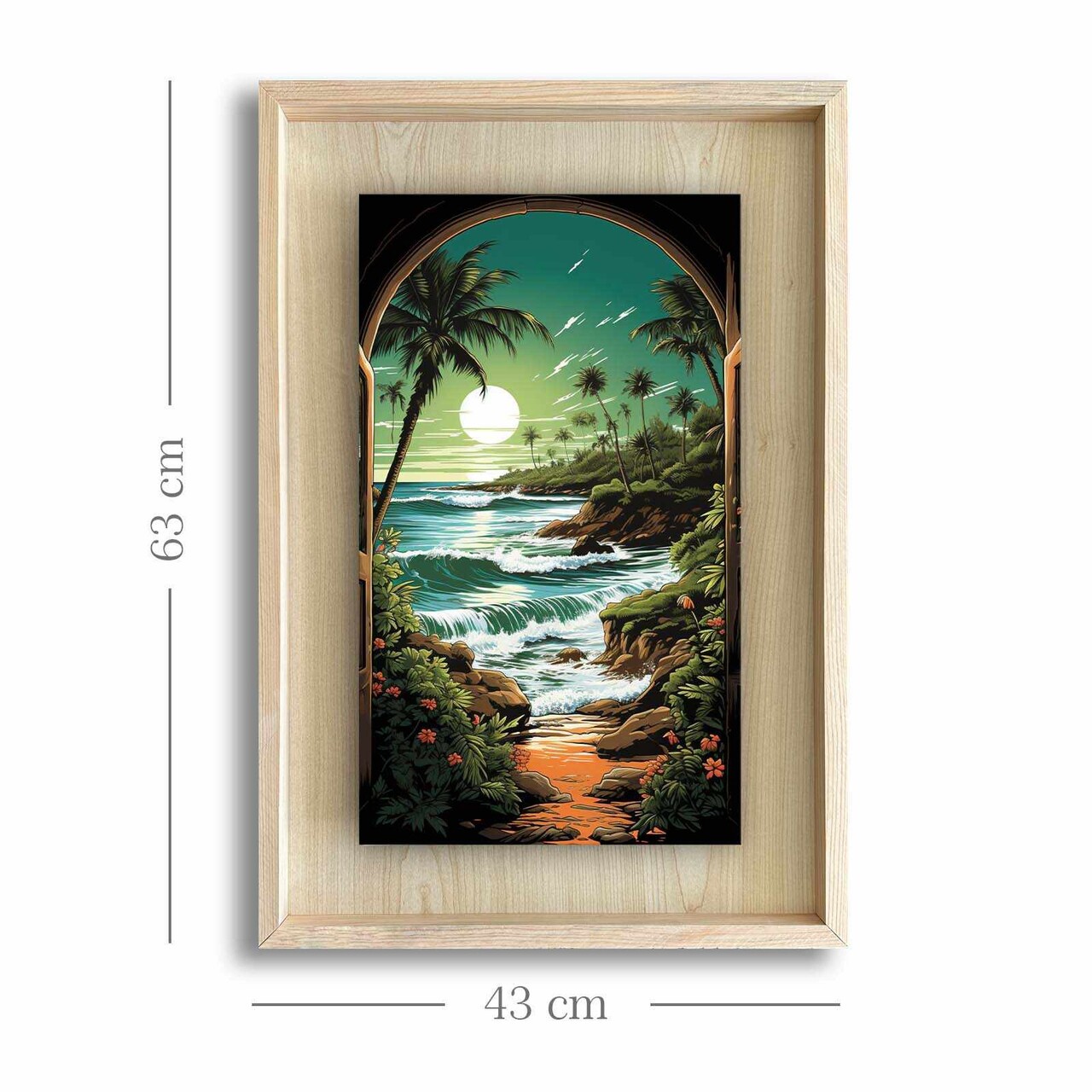 Tablou decorativ, Ahsakca, Fundal: 100% MDF de arțar (grosime: 2,7 mm) Vopsea: 100% MDF (grosime: 5 mm), Multicolor - view 6