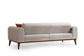 Canapea extensibila cu 3 locuri, Artie, 560ARE2906, Lemn de fag / PAL, Crem