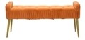 Bancheta, Lady Rust, Mauro Ferretti, 120x45x55 cm, ruginiu/auriu, catifea