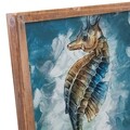Tablou decorativ, Seahorse, Creaciones Meng, 32x32 cm, hartie/lemn