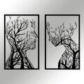 Decoratiune de perete, Lutuf, Metal, Dimensiune: 86 x 63 cm, Negru