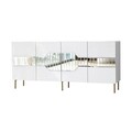 Consola, Neostill, Milan, 180x80x40 cm, PAL, Alb/Auriu