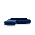 Coltar extensibil stanga 3 locuri ELTAP, LT-40VE, Grayson, 278x205x92 cm, lemn/poliester, albastru inchis