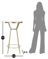 Masuta de bar Circle, Mauro Ferretti, Ø 60x105 cm, fier, auriu