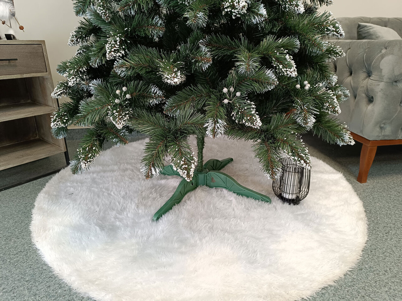 Brad artificial Christmas Deluxe by Sersimo, Crystal nins cu merisoare, 2D, 220cm — imaginea 16