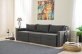 Canapea extensibila cu 3 locuri, Balcab Home, 825BLC4325, Cadru: 100% LEMN DE BRAD, Antracit