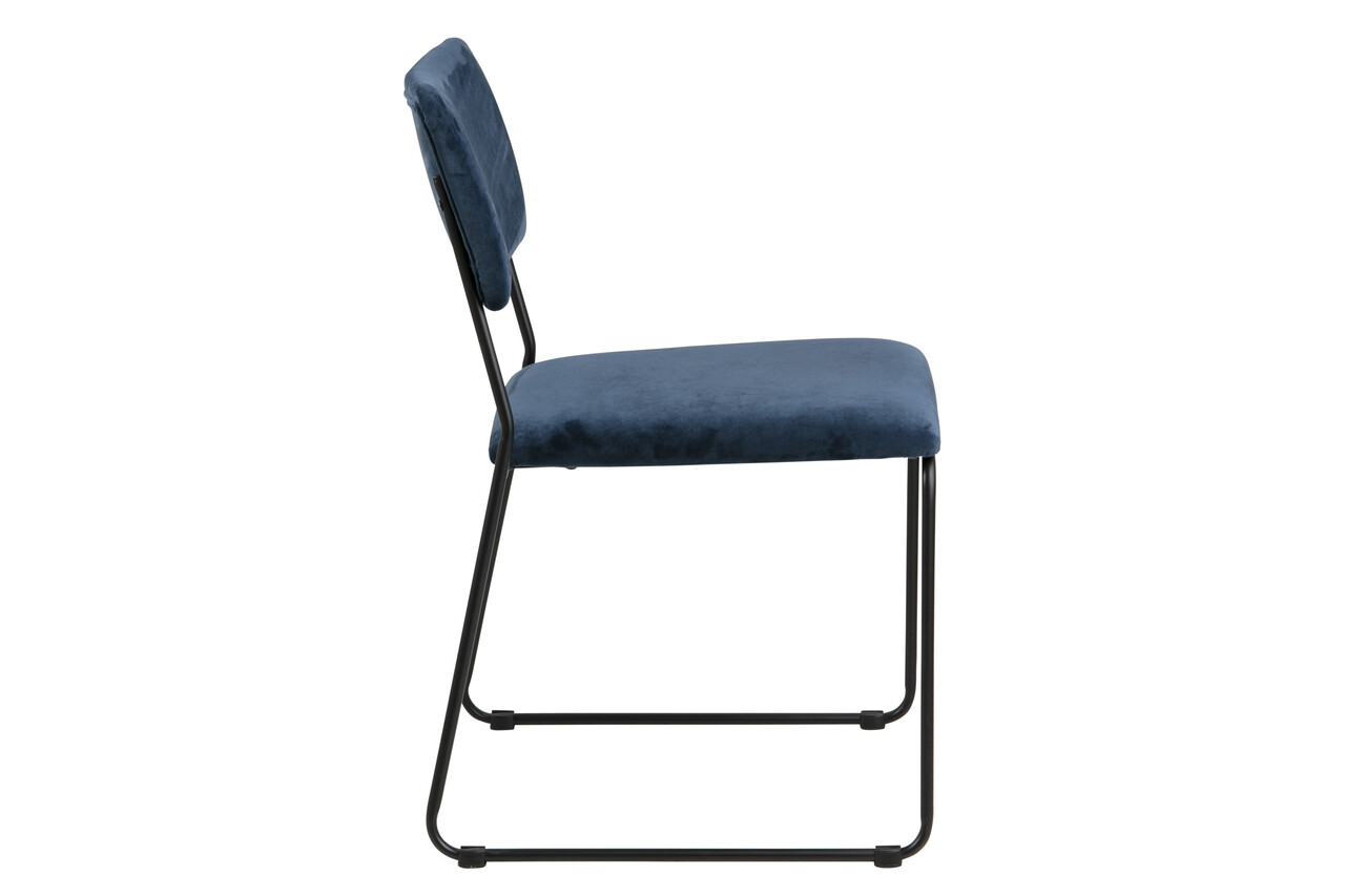 Scaun Cornelia, Actona, 50x53.5x80 cm, catifea/otel, bleumarin - view 6