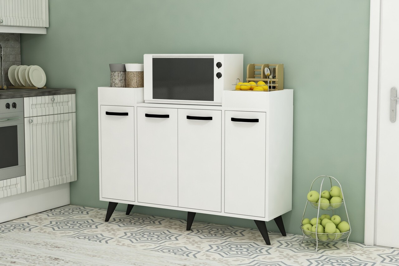 Dulap multifunctional, Coraline, Visar, 120x88.5x35 cm, PAL, Alb