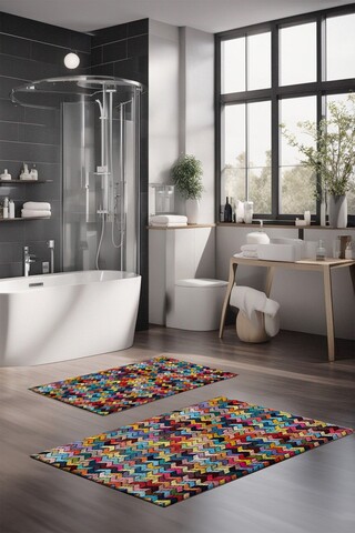 Set covorase de baie, Cartwright, CT-5081, Poliester, Multicolor