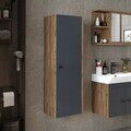 Dulap de baie, Hanah Home, 2863, 35x110x30 cm, PAL MELAMINAT, Pin Atlantic / Antracit