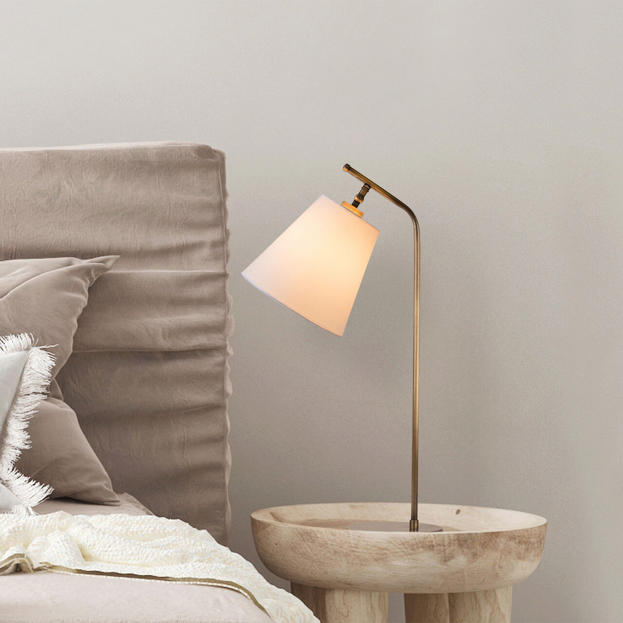 Lampa de masa, Alby, 527ABY2192, Metal, Alb / Vintage - 1 | YEO
