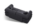 Canapea extensibila 3 locuri, Kemi, Cosmopolitan Design, 206x95x70 cm, tesatura boucle, grafit