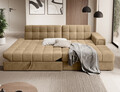Coltar extensibil dreapta 3 locuri ELTAP, RT-09MO, Blezalt, 240x150x82 cm, lemn/poliester, bej inchis