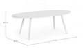 Masuta de cafea pentru gradina/terasa Space, Bizzotto, 119 x 58 x 40.5 cm, aluminiu, alb