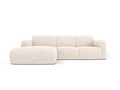 Coltar stanga 4 locuri, Molino-140, Micadoni Home, 250x170x72 cm, tesatura chenille din poliester, bej deschis