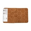 Set 2 covorase de baie, Casa Plastor, Honey, 45 x 73 cm, 37 x 45 cm, poliester/poliuretan/PVC, maro deschis