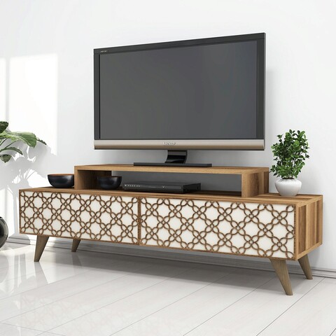 Comoda tv, hommy craft, city, 140x48.8x41.8 cm, nuca / crema