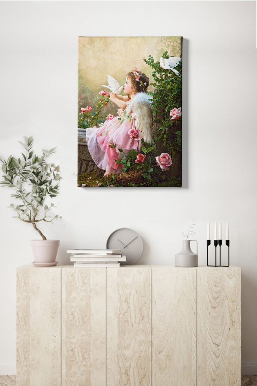 Tablou decorativ Kanvas Tablo (50 x 70) Cadru: 100% LEMN (grosime: 3 cm) Multicolor