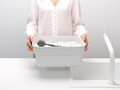 Bol de spalat cu tava de picurare, Brabantia, SinkSide, 37.4x34.4x16.1 cm, plastic, gri deschis