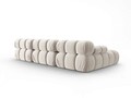 Coltar modular stanga 4 locuri, Bellis, Micadoni Home, BL, 285x157x63 cm, catifea, bej deschis