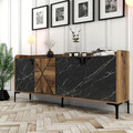 Consola, Hommy Craft, Venedik, 180x78x35 cm, Nuc / Negru