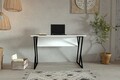 Birou, Puqa Design, Nelsson, 160x50.4x24.5 cm, PAL, Alb