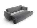 Canapea extensibila 3 locuri, Ella-193, Micadoni Home, 253x108x94 cm, tesatura structurata chenille, gri