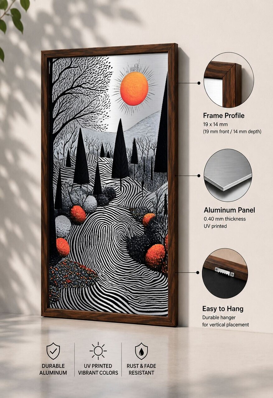 Tablou decorativ, Ahsalct-009, Cadru: 100% PVC (Grosime: 2 cm), Multicolor — imaginea 3