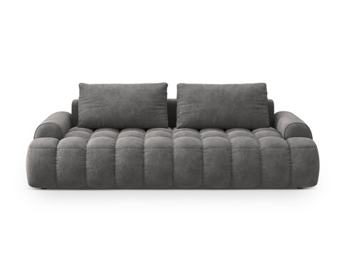 Canapea extensibila 4 locuri, Linz, Cosmopolitan Design, 250x100x84 cm, catifea, gri