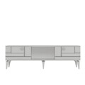 Comoda TV, Olivia, Madera, Alb / Argintiu