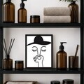 Tablou decorativ, Quiet Lady, Dimensiune: 20 x 25 cm, Alb/Negru