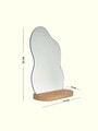 Oglinda cosmetica, Lumisfera, Crystal Dew Large, Sticla/MDF, Lemn