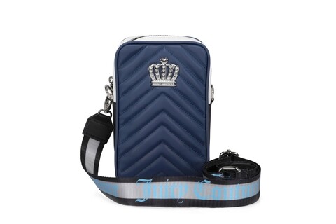 Geanta juicy couture 318, 13x5x20 cm, piele ecologica, albastru inchis
