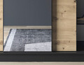 Dulap pentru haine cu oglinda ELTAP, Esville III, 180x60x220 cm, MDF/ABS, negru/stejar
