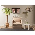 Canapea extensibilă cu 1 loc, Futon, 859FTN2884, Metal , Bej
