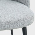 Scaun Luxe, Homla, 55x49x85 cm, MDF/poliester, gri deschis