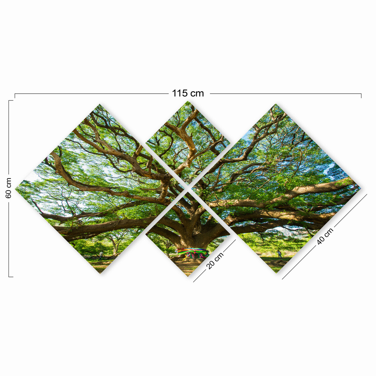 Set 4 tablouri decorative, 4MDF283263380, MDF, Imprimat UV, Multicolor