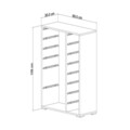 Dulap multifunctional, Estella, Rine 2D4K8U, Alb/Albastru