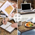 Masuta pentru laptop, Vasagle, inaltime ajustabila, 71 x 35 x 23 cm, MDF/bambus, maro rustic