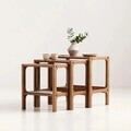 Set masute 3 piese, Hanah Home, CPT4740-50, PLACAJ CARPEN, Maro