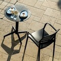 Masa pliabila, Tilia, Moon Ø60 V2 F, 60x78x60 cm, Cadru: 100% ALUMINIU, Negru