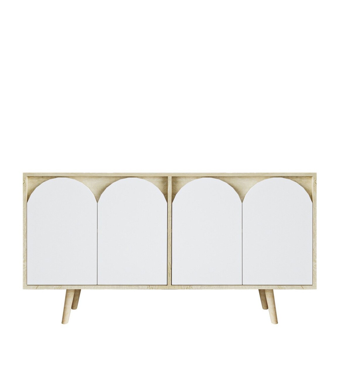 Consola, Hanah Home, Venezia 150, 150x80x45 cm, PAL, Stejar Safir / Alb - view 4
