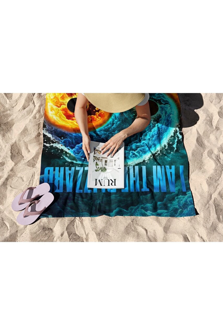 Prosop de plaja, Astacura, Heat Blizzard 70, 70x130 cm, Poliester/Poliamida, Multicolor