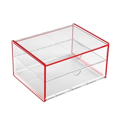 Cutie pentru depozitare riley double, versa, 17.1x13x9.2 cm, rosu