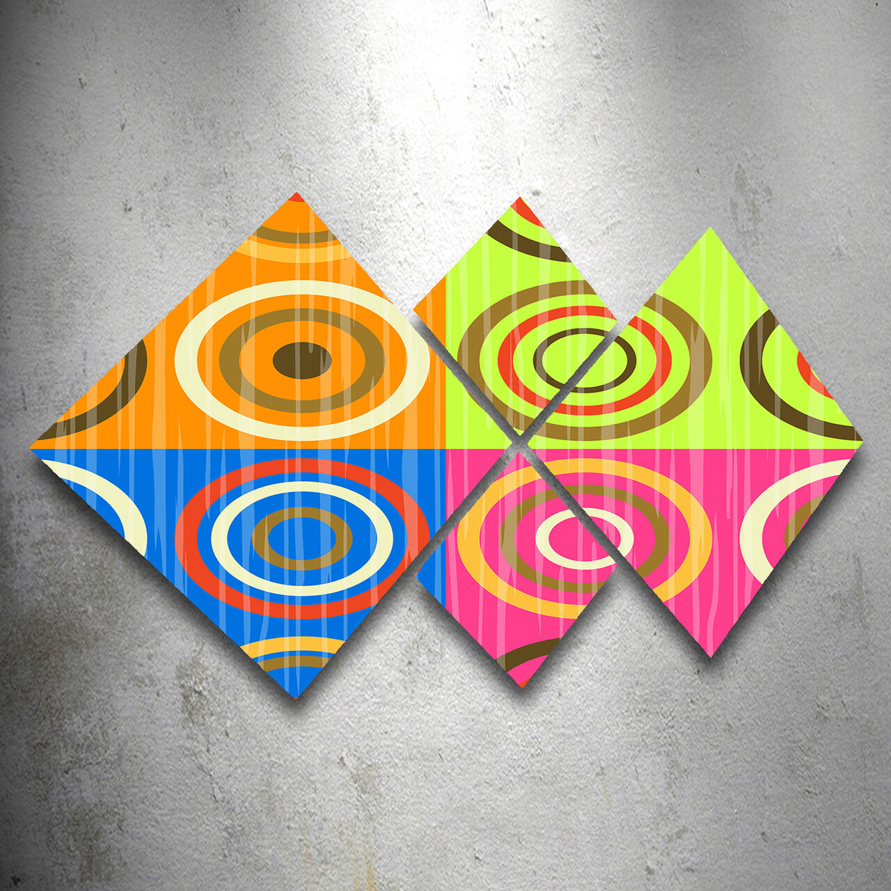Set 4 tablouri decorative, 4MDF3313401, MDF, Imprimat UV, Multicolor - 1 | YEO