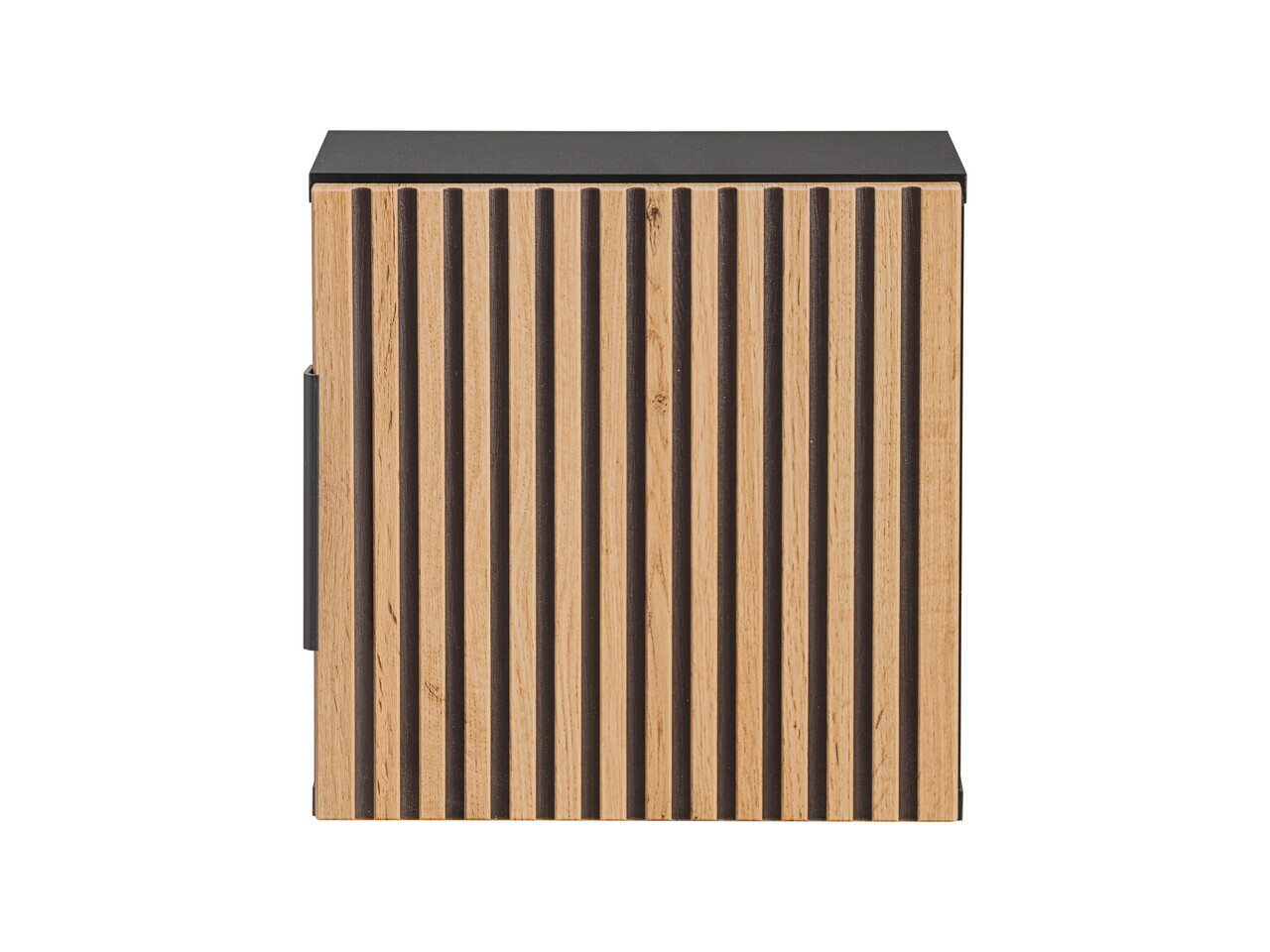 Dulap suspendat cu 1 usa, Xilo Black, Comad, 35x22x35 cm, MDF/PAL laminat, stejar wotan/gri piatra — imaginea 2