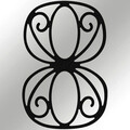 Numar casa pentru poarta/usa Eight, metal, 10 x 15 cm, negru, cifra 8